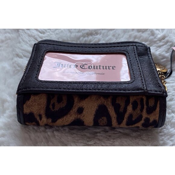 Juicy Couture Juicy Romance Coin Zip Around Wallet Natural Leopard NEW - Picture 7 of 11